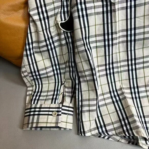 Burberry Check Cuff TB Label Shirt Men's Size S